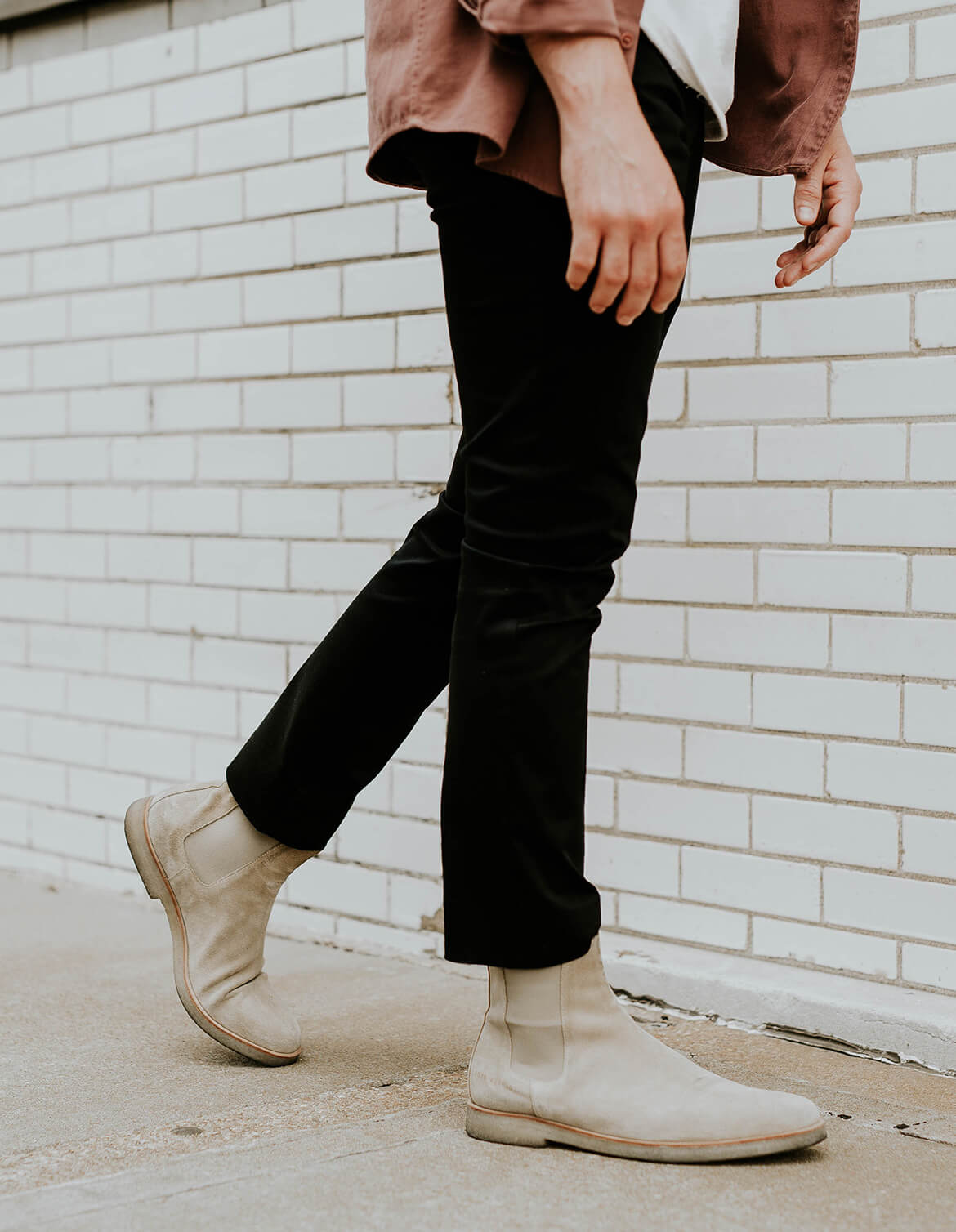 Beige High Heel boot